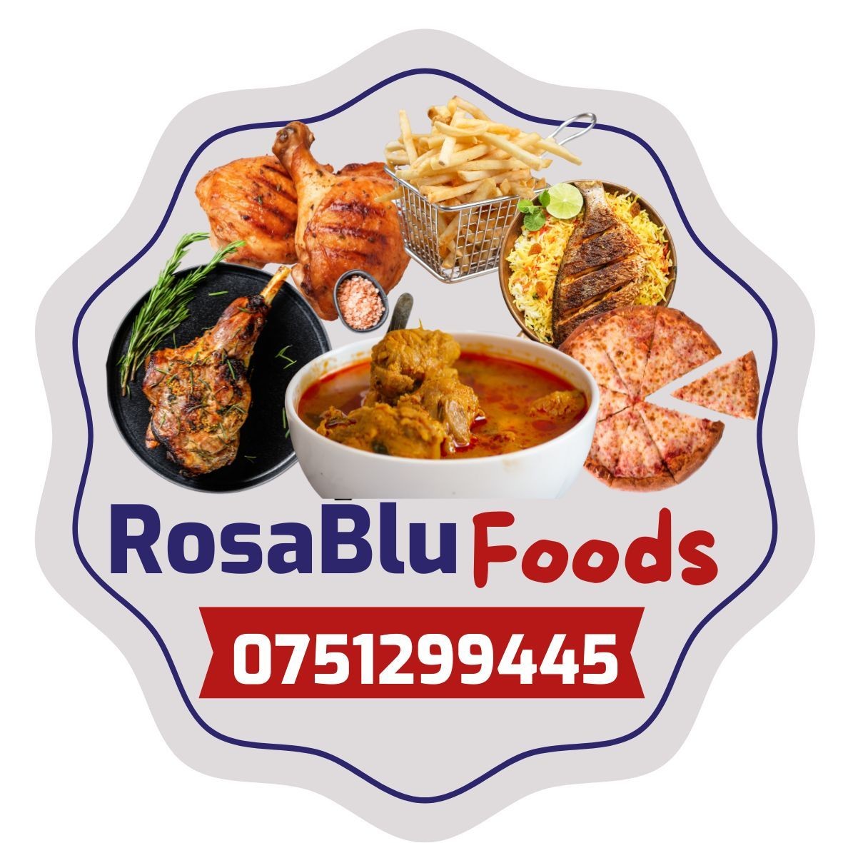 This image is showing variety of food offered at RosaBlu Hotel Kutus.